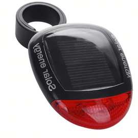 自行车太阳能尾灯山地车车灯骑行警示灯免充电单车灯自行车配件