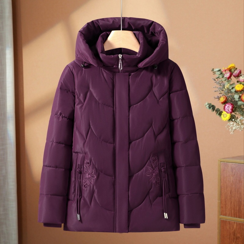 Foreign Trade Mom Autumn and Winter down Cotton Jacket Mid-Length Cotton Jacket Fashionable Middle-Aged and Elderly Women's Winter Thickeneded Cotton Jacket Foreign Trade Mom Autumn and Winter down Cotton Jacket Mid-Length Cotton Jacket Fashionable Middle-Aged and Elderly Women's Winter Thickeneded Cotton Jacket