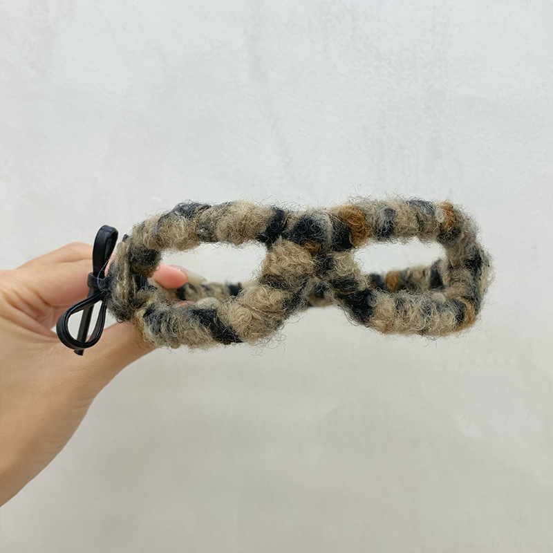 Corea del Sur Dongdaemun nuevo patrón de leopardo envuelto gafas de cabello en el diseño de estilo estilo de cabello de cabello joyas de cabello