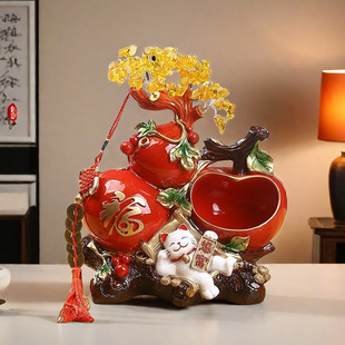 Gourd Apple Storage Ornaments Fortune Tree Home Living Room TV Cabinet Wine Cabinet Fortune Cat Decorations Housewarming Gifts