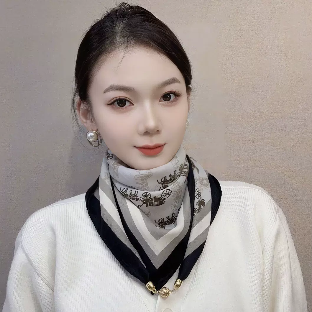 2025新款高级感网红爆款丝巾洋气时尚百搭女士围脖保暖围巾女冬季