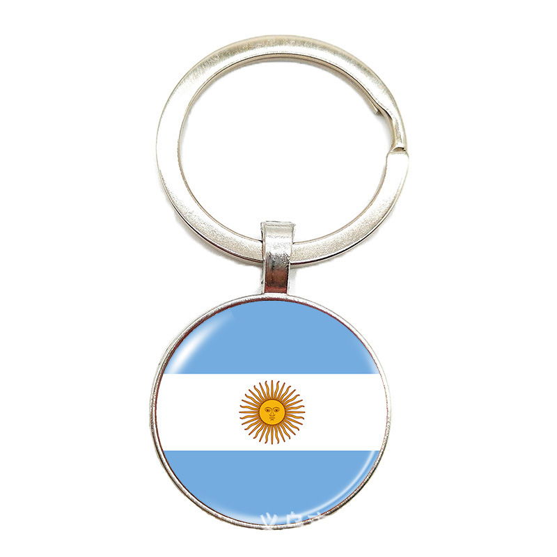 Copa del Mundo 2026 llaverera 48 banderas nacionales insignia colgante Estados Unidos, Canadá, México nuevos productos transfronterizos llaves de metal creativas