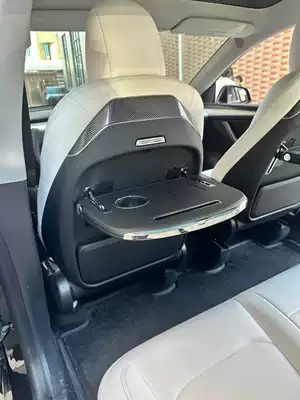 Suitable for Tesla Model Y/Model 3 Car Rear Seat Folding Computer Table Car Modification Accessories (Car table board) - 19-models-to-date-tesla-modelymodel3-small-table-single-equipped-with-wireless-charging
