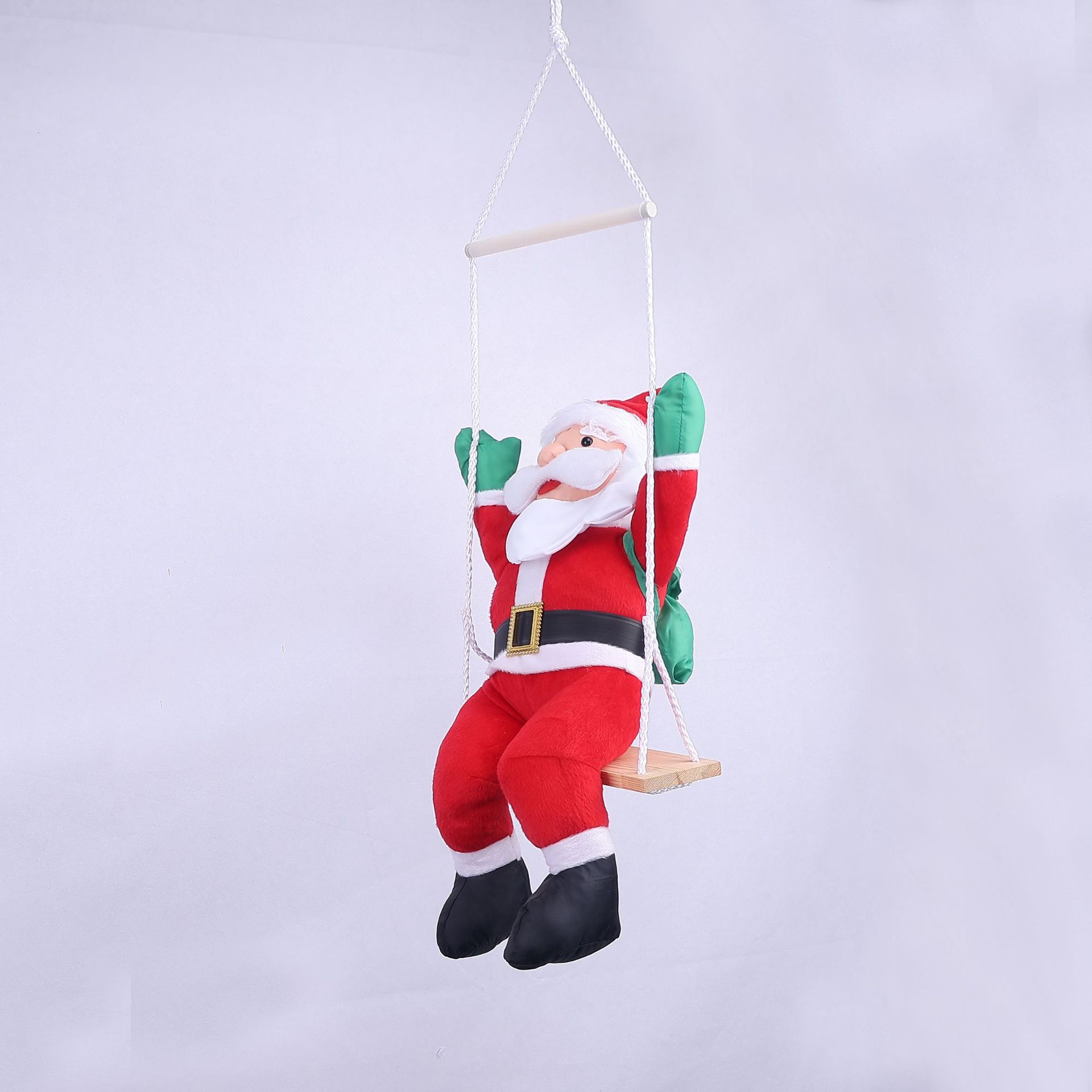 Sentado columpio Santa Claus decoración de Navidad colgante Santa Claus columpio Santa Claus fábrica personalizada