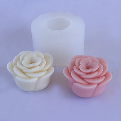 Large peony flower scented candle flower silicone mold camellia plaster ornament baking mousse cake mold
