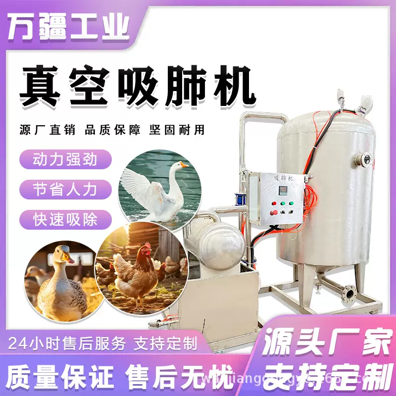 真空吸肺机全自动鸡鸭鹅去内脏设备禽类屠宰清理机器鹌鹑吸肺机
