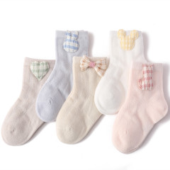 藍色小象春夏網眼兒童襪子卡通配飾寶寶襪子純棉薄款嬰兒襪子批發