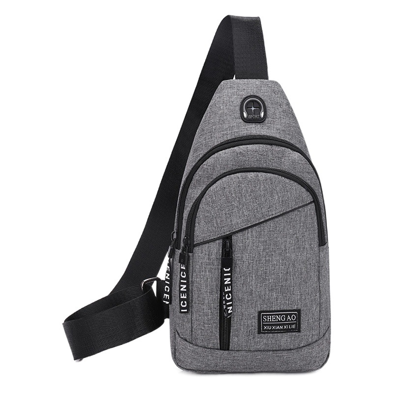 Chest Bag, Single Shoulder Crossbody Bag, Solid Color Oxford Cloth Shoulder Bag, Waterproof Chest Bag for Commuting, Casual Business, and Daily Use