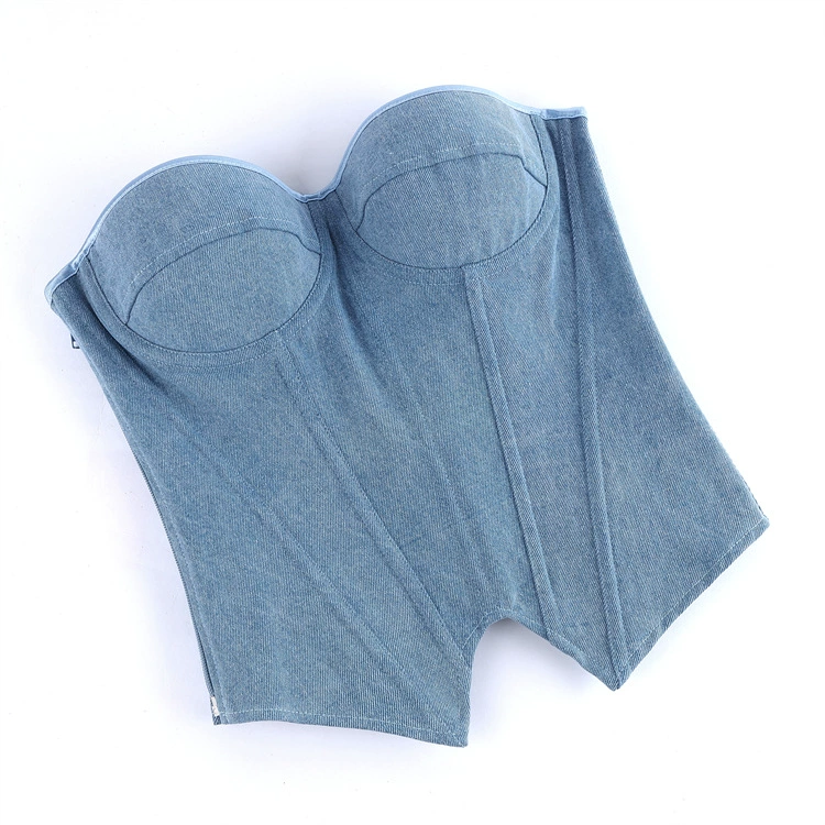 Denim blue cloth, tube top, Amazon