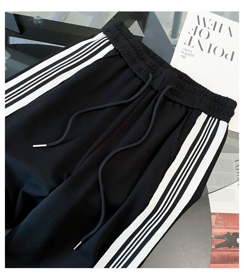 ng2510292 Cross-border Sports Leisure Women's Set: Silicone Triangle White Printed Sweatshirt And Wide-leg Pants, Popular_ecoleips.com