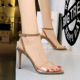 398-1 in Europe and the wind restoring ancient ways is high with fine words with suede transparent hollow out peep-toe with sandals in the summer high heels