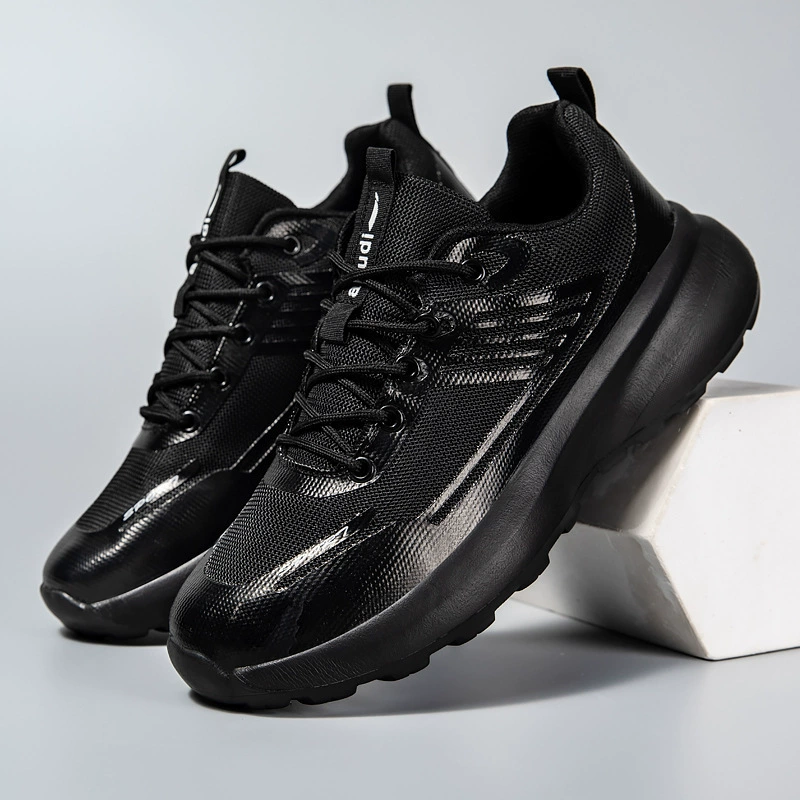 Мужская обувь, осенние новые повседневные спортивные мужские кроссовки с мягкой подошвой и сеткой, модные уличные прогулочные туфли на толстой подошве