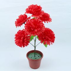 造花メーカーの清明節用造花、模擬菊、7頭二重茎ダリア、造花、清明用品