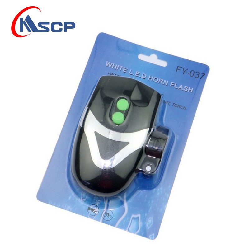 Bocina de bicicleta con lámpara de bicicletas de montaña faro bocina campana electrónica LED linterna accesorios de equipo de bicicleta