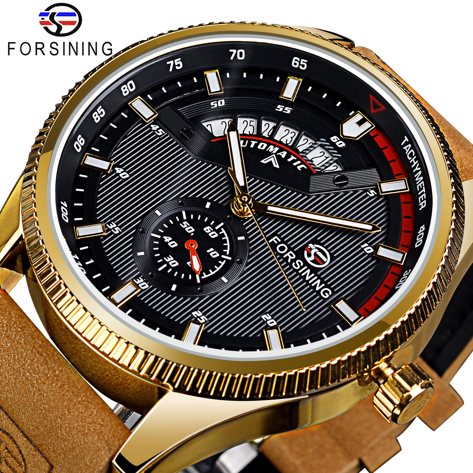Forsing fully automatic mechanical watch, luminous, fashionable and casual men's watch with calendar new style_voghion.com