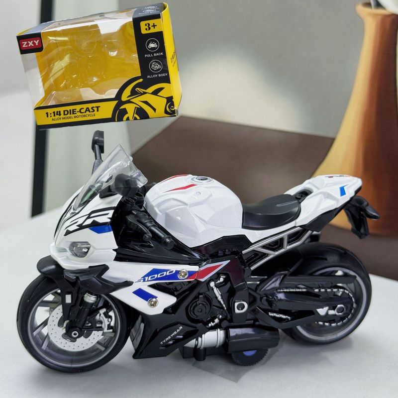 子供のおもちゃ BMW s1000RR シミュレーション合金車プルバックオートバイオートバイ小さなおもちゃモデル装飾品|undefined