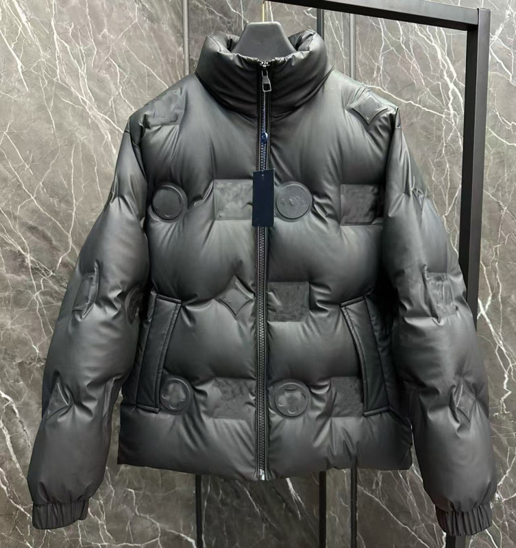 经典图案压印鹅绒男士立领冬装保暖羽绒服外套men feather coat|undefined