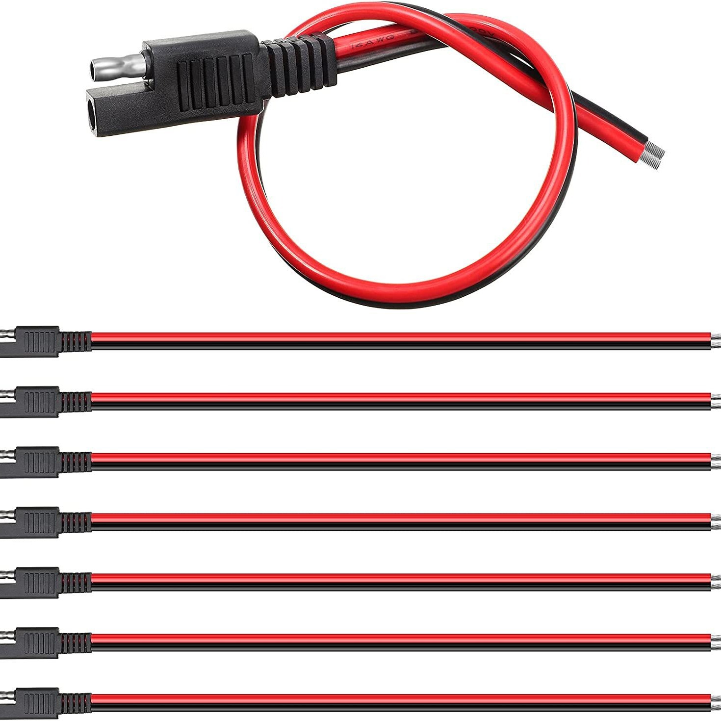 14AWG连接器电缆兼容 SAE 30cm 2针单插头快速断开电源汽车延长线