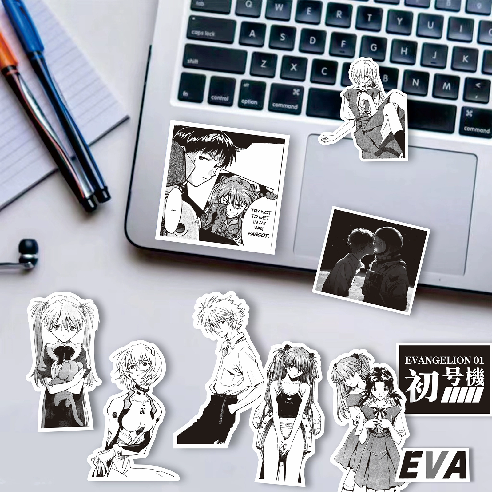 Eva, sticker, comics, mobile phone, scheduler, DIY