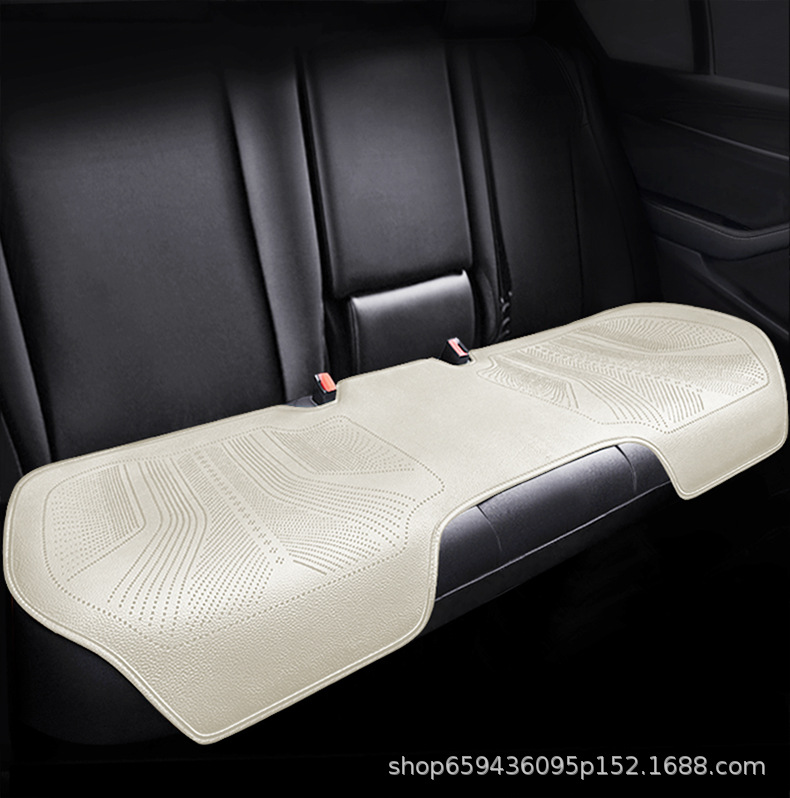 Genuine Leather Car Seat Cushion, Universal for All Seasons, High-End Seat Pad, Single-Piece Seat Cover, Full Coverage Rear Car Seat Cover