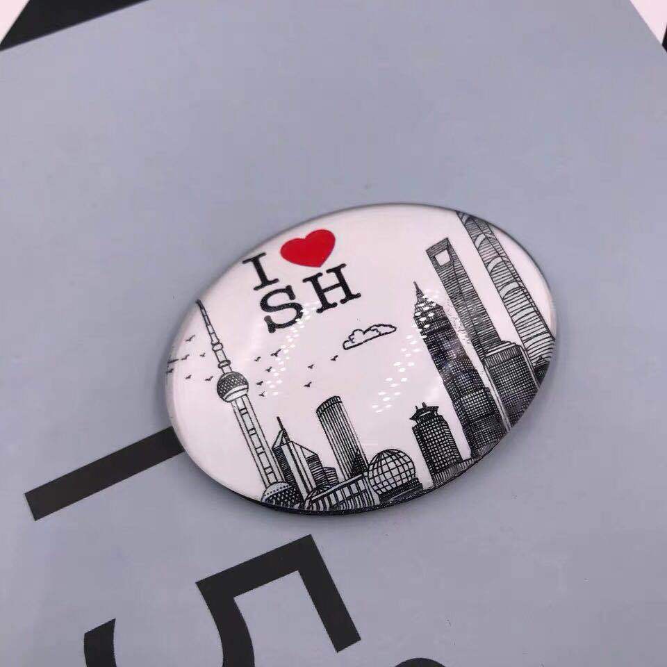 Shanghai cristal refrigerador pegatinas 3D oriental perla magnética Bund viaje artesanía conmemorativa río Qingming mapa