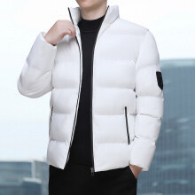 Abrigo de algodón acolchado abrigo de hombre otoño e invierno marca de moda collar de pie abrigo de algodón acolchado ropa de hombre más tamaño engrosado guapo abrigo de algodón acolchado hombres