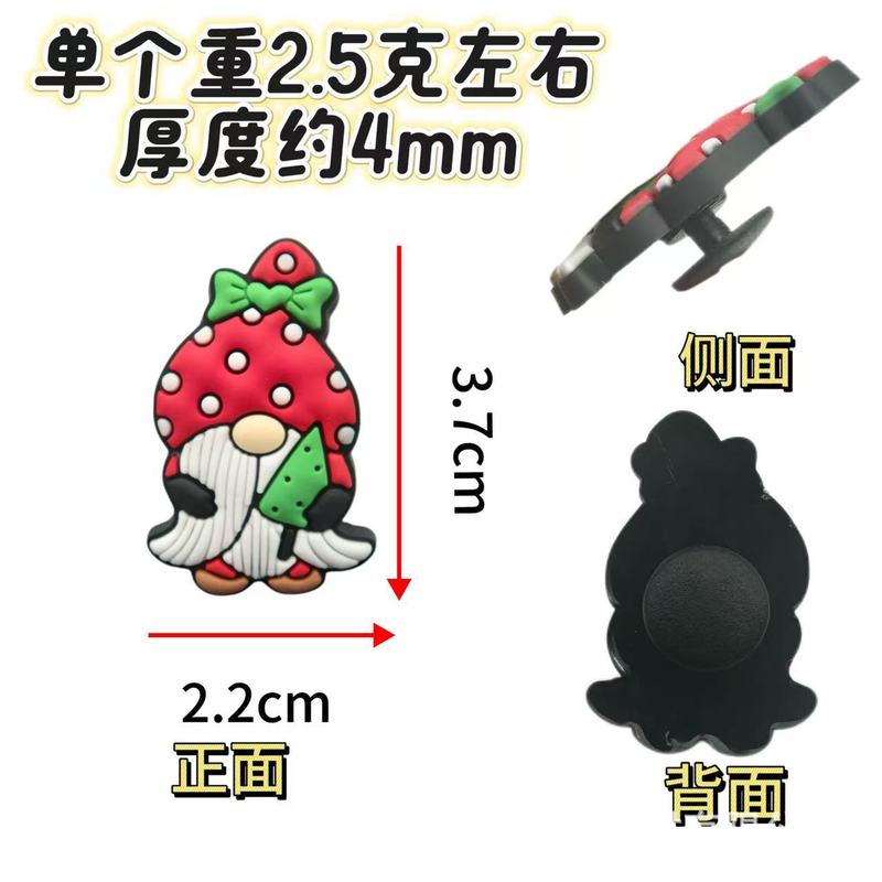 新款圣诞洞洞鞋鞋花鞋扣可拆卸洞洞配饰diy鞋配件装饰扣批发|undefined