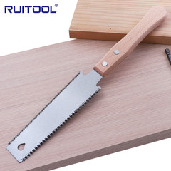 Wood-handled small double-sided saw, wall board saw, log saw, dense-tooth flat-cut saw, tenon saw, household woodworking DIY hand saw