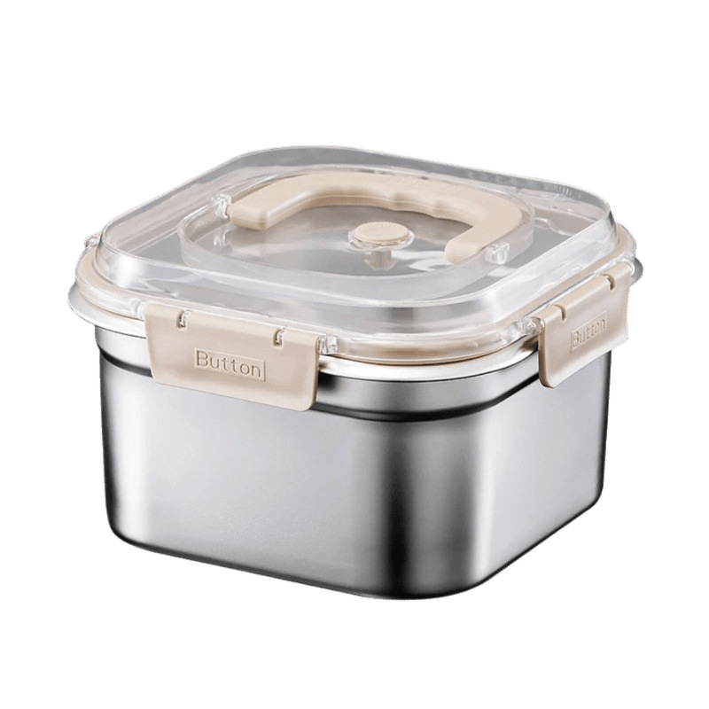 Caja de acero inoxidable frescura engrosada con cubierta sellada caja de almacenamiento de refrigerador portátil al aire libre una fábrica al por mayor