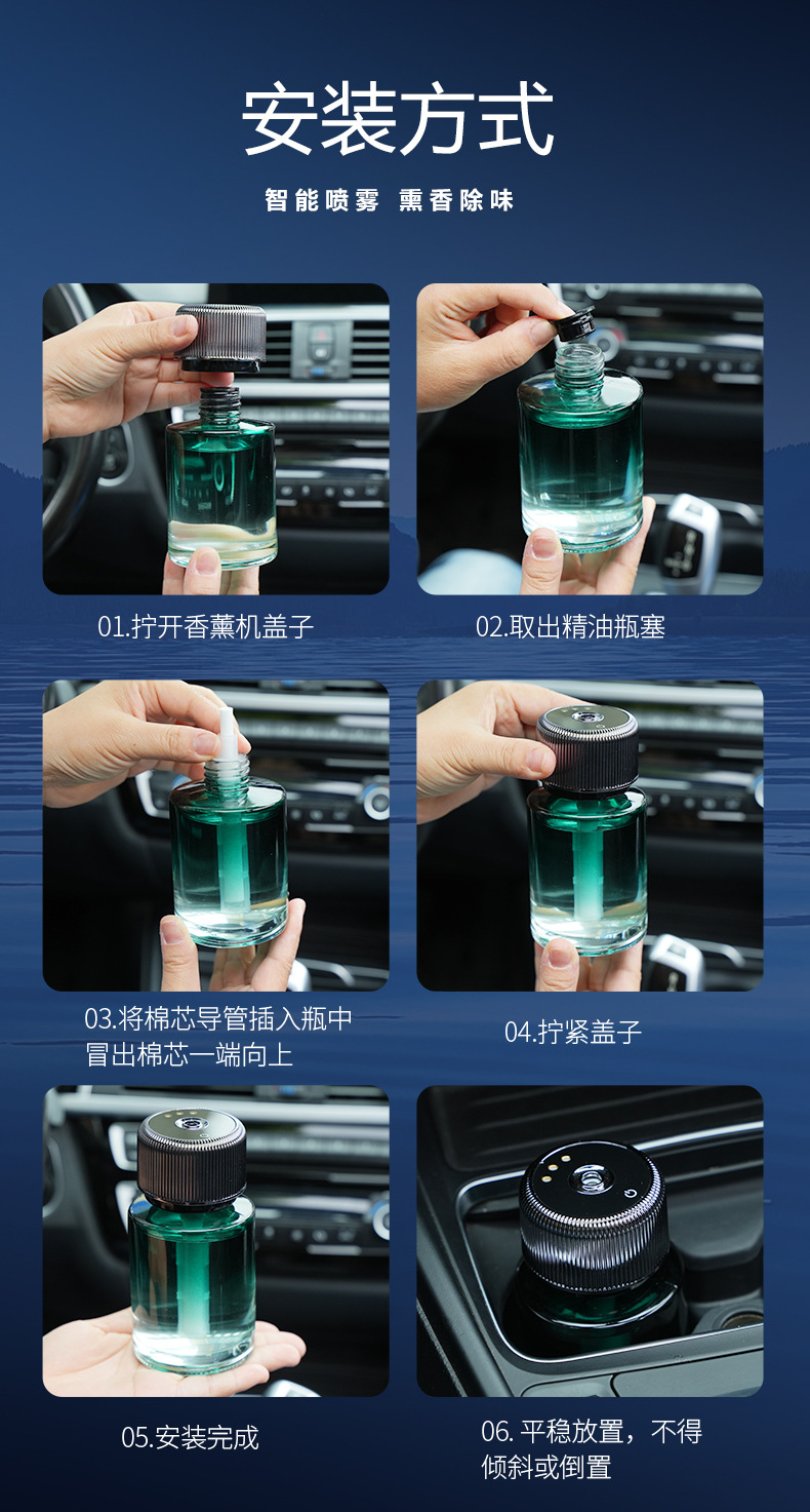 Cross-Border Car Perfume Aromatherapy Starry Sky Ceiling Car Start and Stop Car Smart Spray Fragrance Machine Men's High-End Aromatherapy