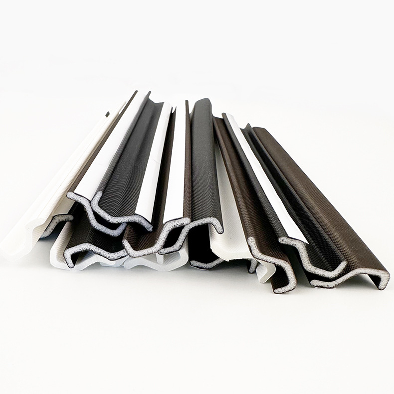 Tira de Sellado para Ventanas Corredizas de Comercio Electrónico Transfronterizo, Tira de Sellado Autoadhesiva de Aluminio Aislante de Acero Plástico para Ventanas Corredizas, Tira de Sellado en Forma de S