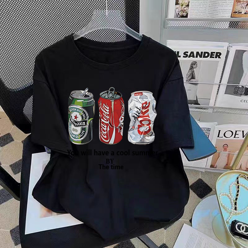 Black Short Sleeve-Beer Coke