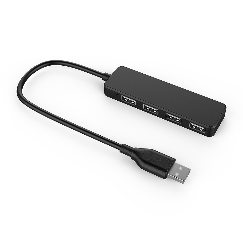 USBHUB One-Pull Quadsplitter Tipo-CUSB - Hub de extensión Negro Multi-Interfaz Multifunción
