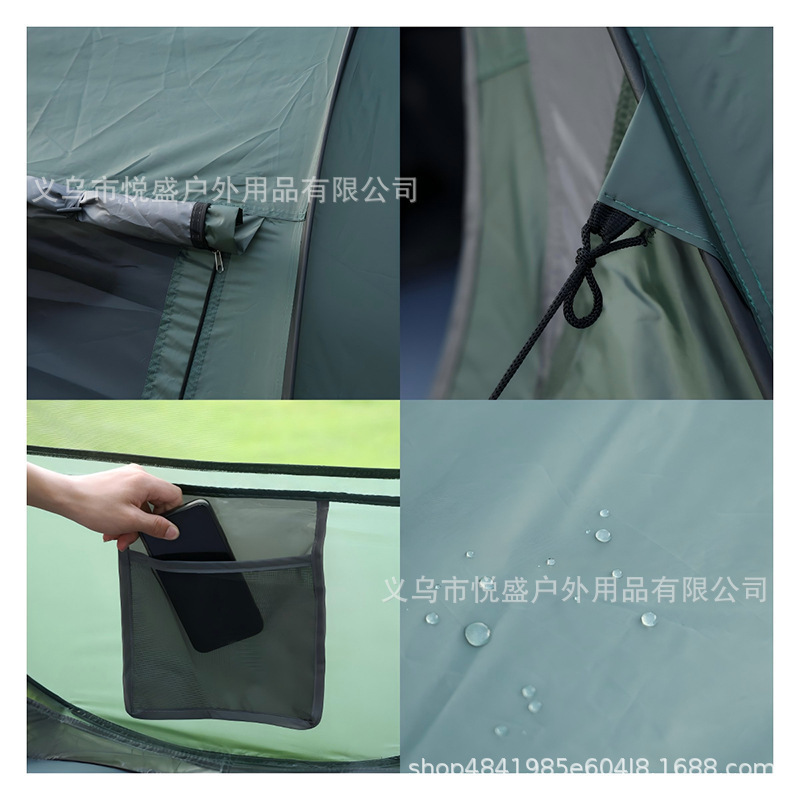 Manufacturer's Outdoor Tent for 5 People, Large Size, No Installation Required, Foldable, Fully Automatic, Hand-Pull Tent for Outdoor Camping, Waterproof and Sun Protection