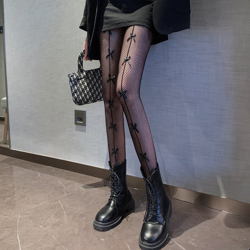 Fishnet stockings, black stockings, hollow toes, encrypted jacquard mesh stockings, sexy ins, trendy European and American mesh black stockings, cross-border