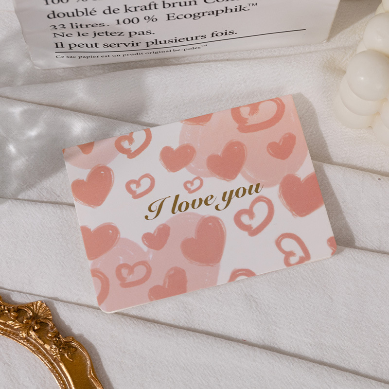 Tarjeta de felicitación de amor rosa; accesorios_1