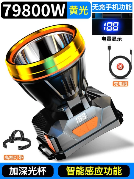 616B digital display yellow light [1500MA*2 sections + 45 chips + induction + mobile phone without charging]