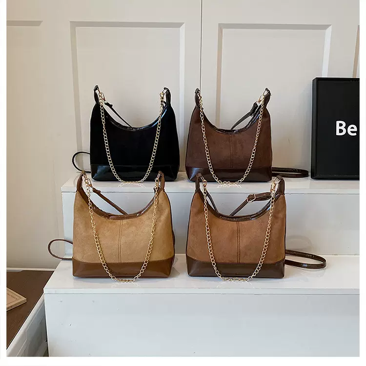 2025冬季新款单肩链条女包韩版PU时尚休闲背包跨境女士单肩包