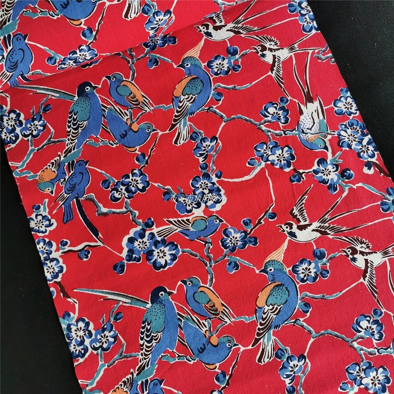 崇明土布、古布、中国風手作り土布、粗布、手織り布、プリント布、手作りDIY布|undefined