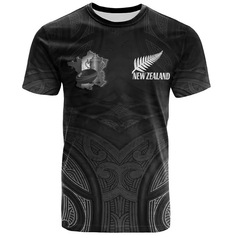 New Zealand Maori Rugby 3D Digital Print T-Shirt Sports Men's Fashion Hawaiian Fitness Clothing Top New Zealand Maori Rugby 3D Digital Print T-Shirt Sports Men's Fashion Hawaiian Fitness Clothing Top