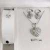 Silver big head heart combination