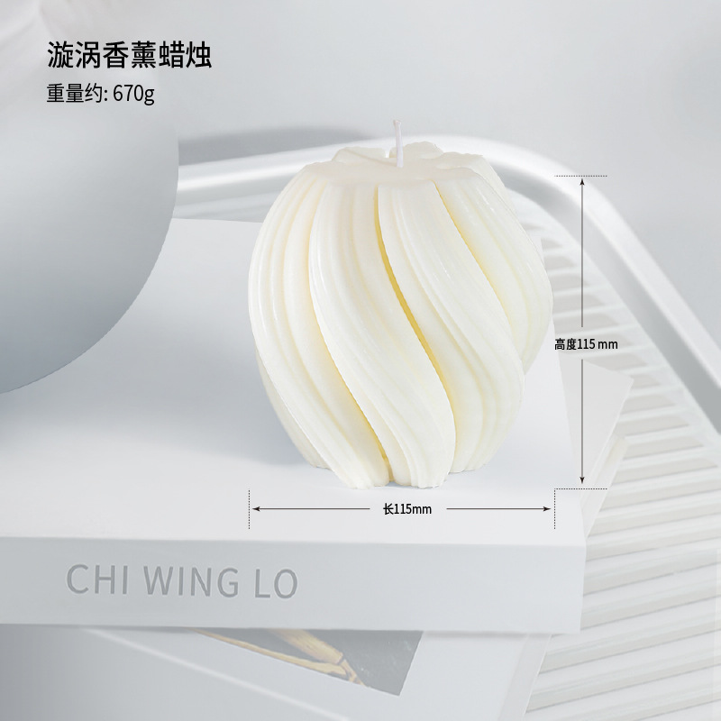 40 velas de aromaterapia de arte de estilo nórdico, modelos calientes, líneas hechas a mano, velas creativas geométricas blancas