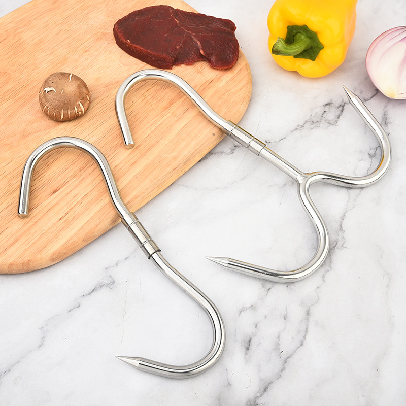 厂家批发304不锈钢挂肉钩挂牛肉羊肉屠宰抓钩家用多功能单双钩