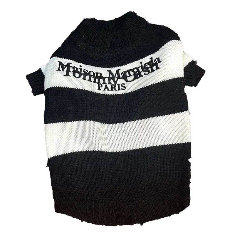 가을, 겨울 개 옷 인터넷 연예인 줄무늬 스웨터 시바견 테디 코기 프렌치 불독 작은 개 따뜻한 고양이 겨울 의류