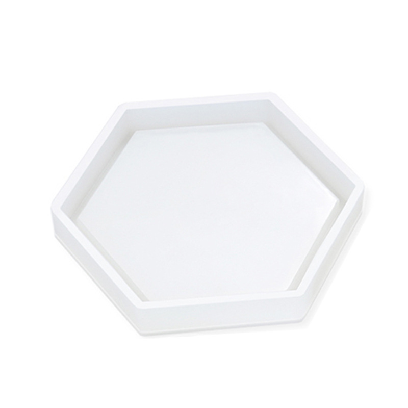 Glue Dripping Mold Round Hexagonal Square Coaster Handmade Crystal High Permeable Resin Silicone Mold Ornaments