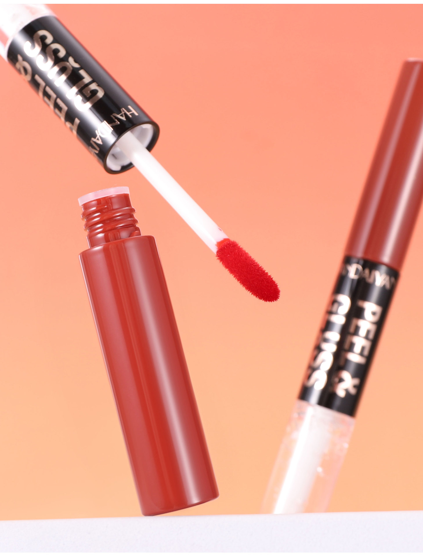Cross-border tear-off lip gloss matte Waterproof HANDAIYAN Moisturizing and hydrating, easy to color and repair double-head tear-off lip gloss undefined