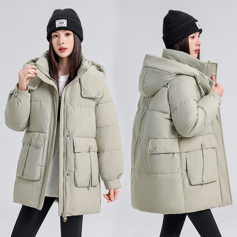 2025 invierno nuevo estilo de moda temperamento relajado abrigo de algodón casual chaqueta de algodón abrigo cálido