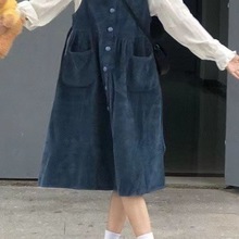 森女背带可爱软妹洋气2025春秋新款小个子背带裙+娃娃领衬衫女