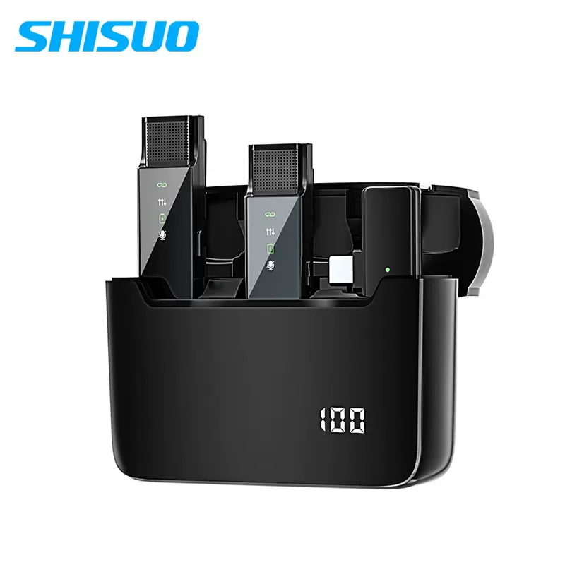 抖音同款S16无线领夹麦克风数显领夹式直播降噪专用话筒源头工厂