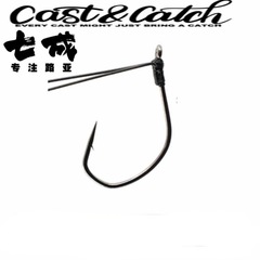 CC 7割キャスト & Catchシングルフック系ファインクランクフックWACKYロングハンドル逆フックアローフック
